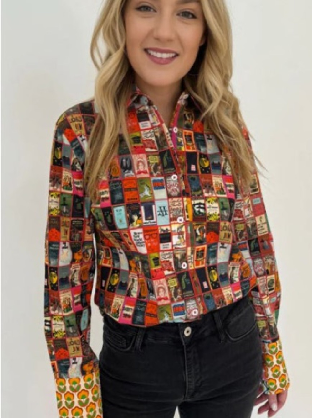 Tizzie by Dizzy Lizzy Rome Shirt Book Club Print | Small